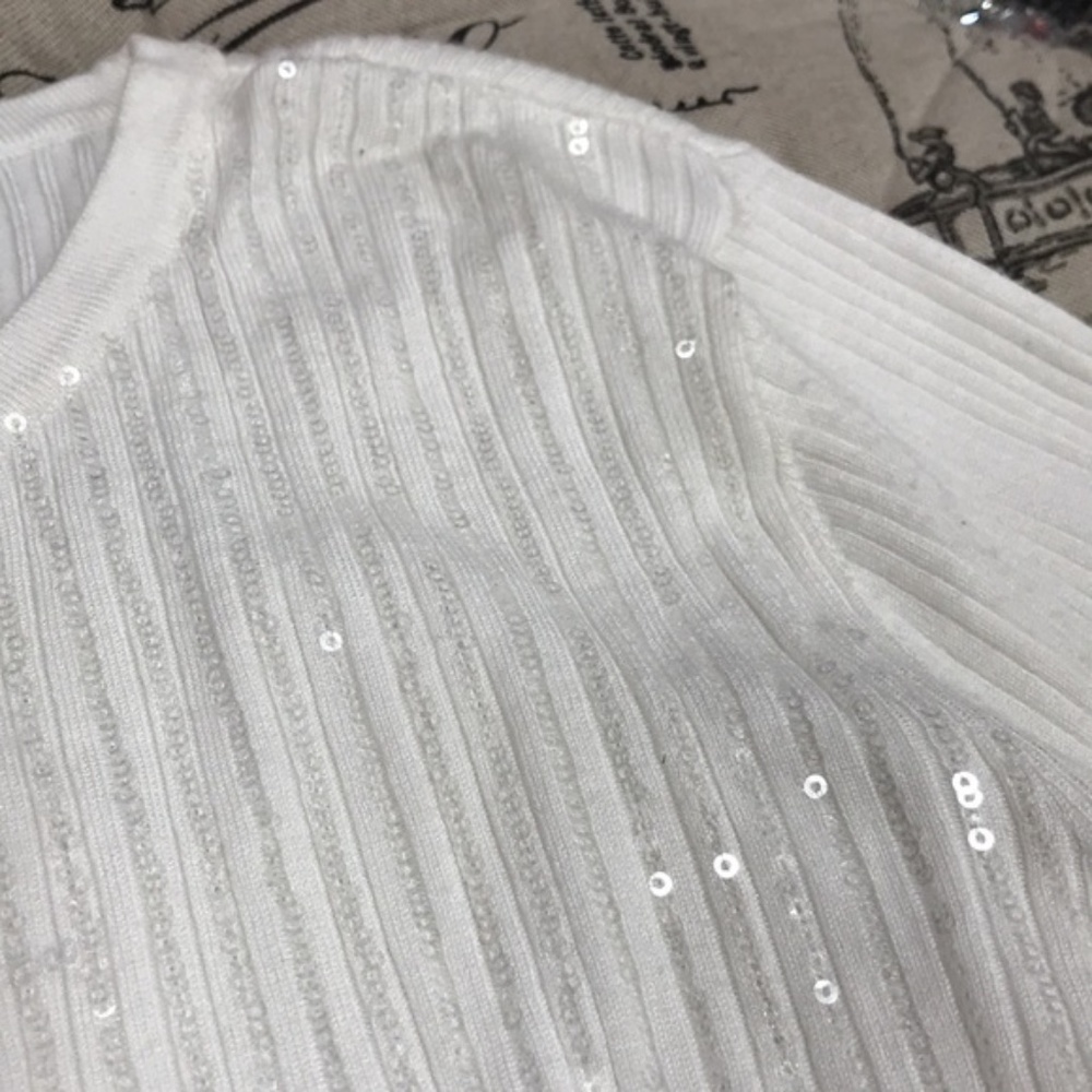 Inc Sequined Ribbed Sweater - Picture 7 of 7